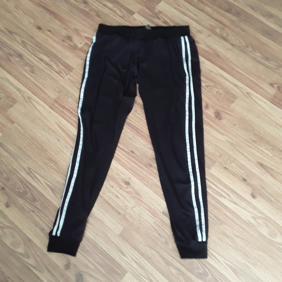 Black joggers with white stripes - Picture 2 of 2